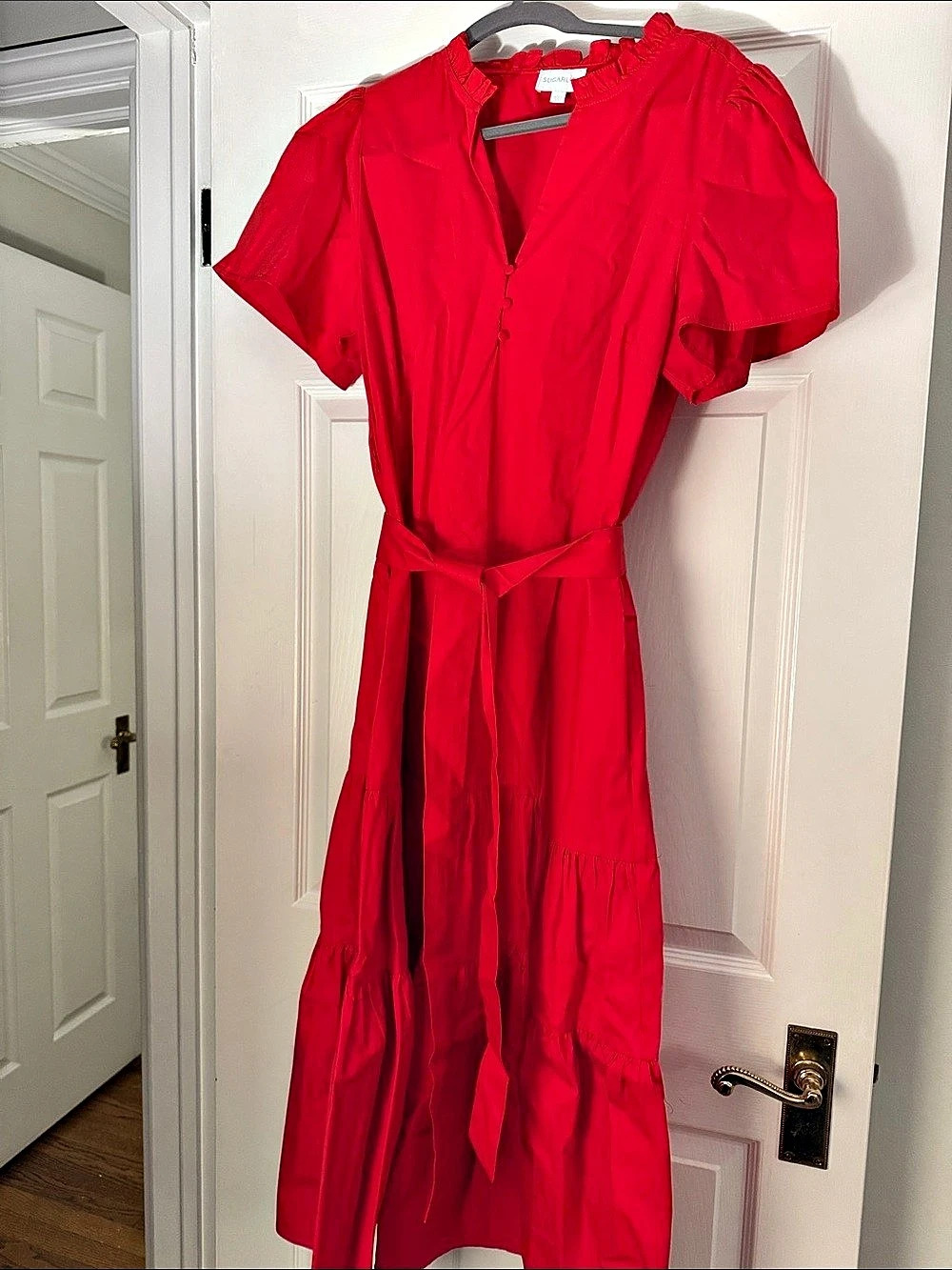 Sugarlips Red Tiered Maxi Dress